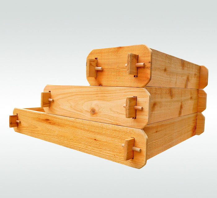 Timberlane Gardens Raised Garden Bed Kit 3 Tiered Pyramid (1x3 2x3 3x3) Select Cedar Elevated Planter Timberlane Gardens