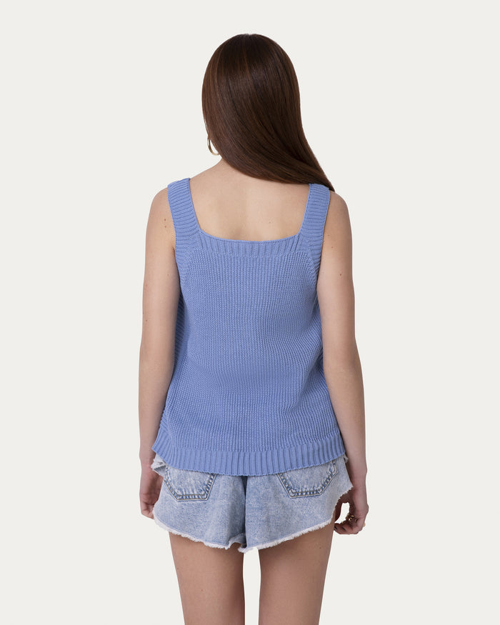 Top in cotone organico cielo vegano sostenibile