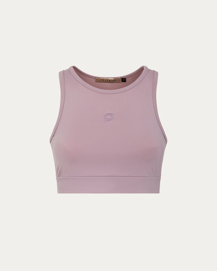 Top sportivo girocollo donna rosa