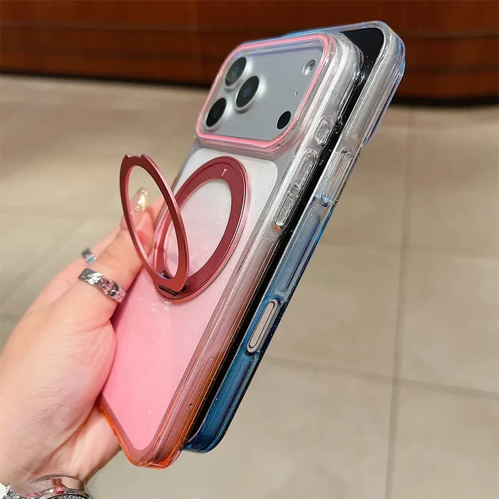 Transparent 360°Rotating Metal Holder Ring Bracket For Magsafe Magnetic Case For iPhone PhoneShells