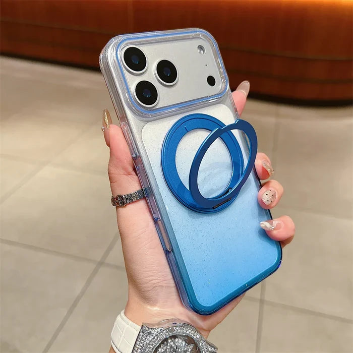 Transparent 360°Rotating Metal Holder Ring Bracket For Magsafe Magnetic Case For iPhone PhoneShells