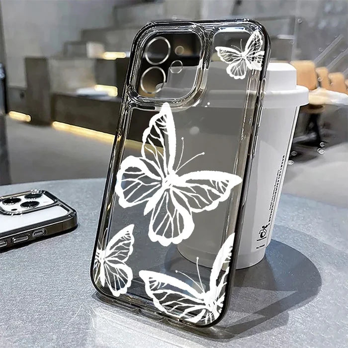 Transparent Butterfly Shockproof Phone Case For iPhone PhoneShells