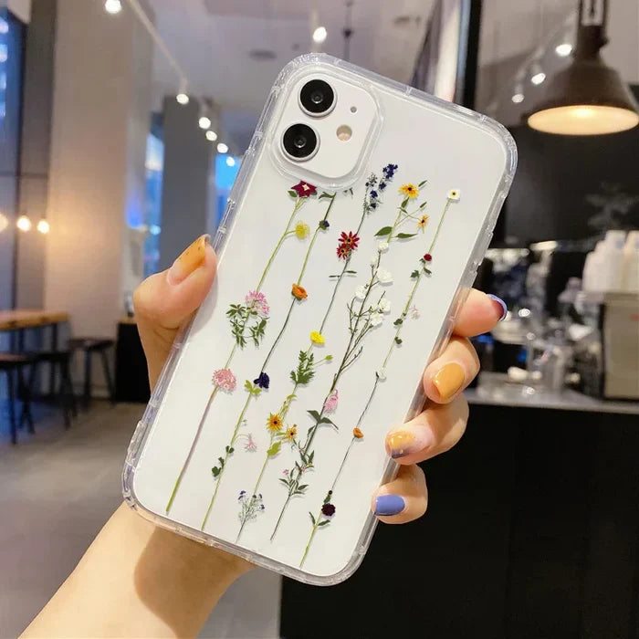 Transparent Flower Phone Case For iPhone PhoneShells