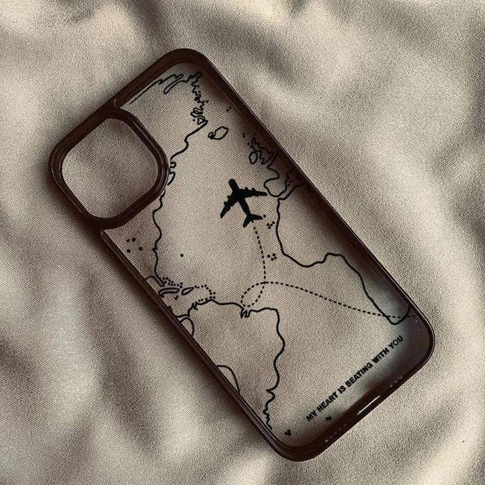 Travel-nspired Airplane Route Desian Phone Case PhoneShells