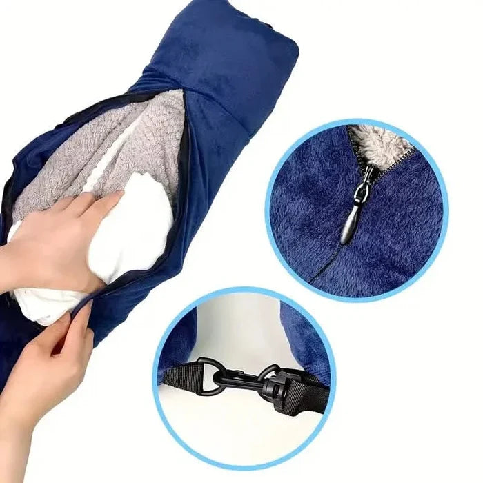 Travel Pillow & Organizer – Large, Polyester, Zipper, Machine Washable DailySale