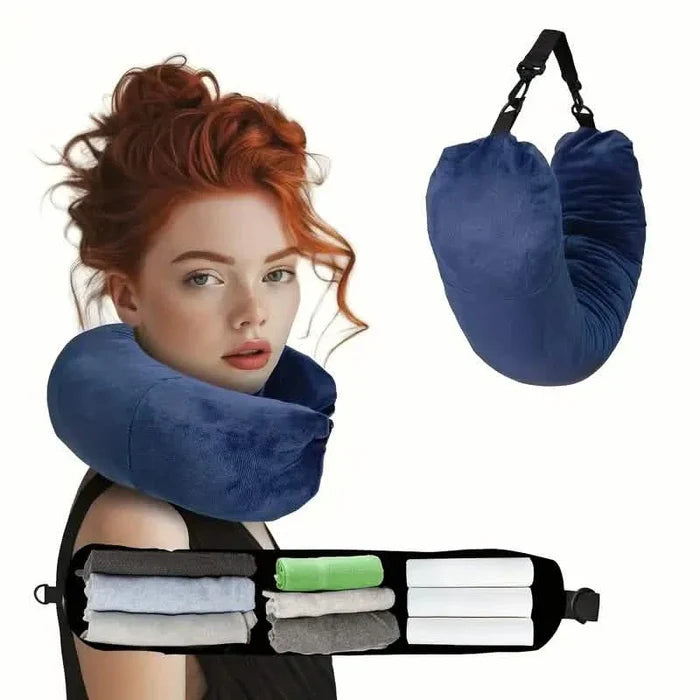 Travel Pillow & Organizer – Large, Polyester, Zipper, Machine Washable DailySale