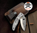 Tribal Guardian Engraved Folding Pocket Knife cskforged