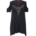 TRIBAL ROSE - Cold Shoulder Goth Bottom Top Spiral USA