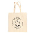 Trick Or Treat Circle Ghost Tote Bag Ivy + Cloth