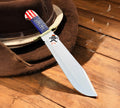Trump Handle Knife And Sheath - Stainless Steel Blade,Brass Guard - Length 16” cskforged