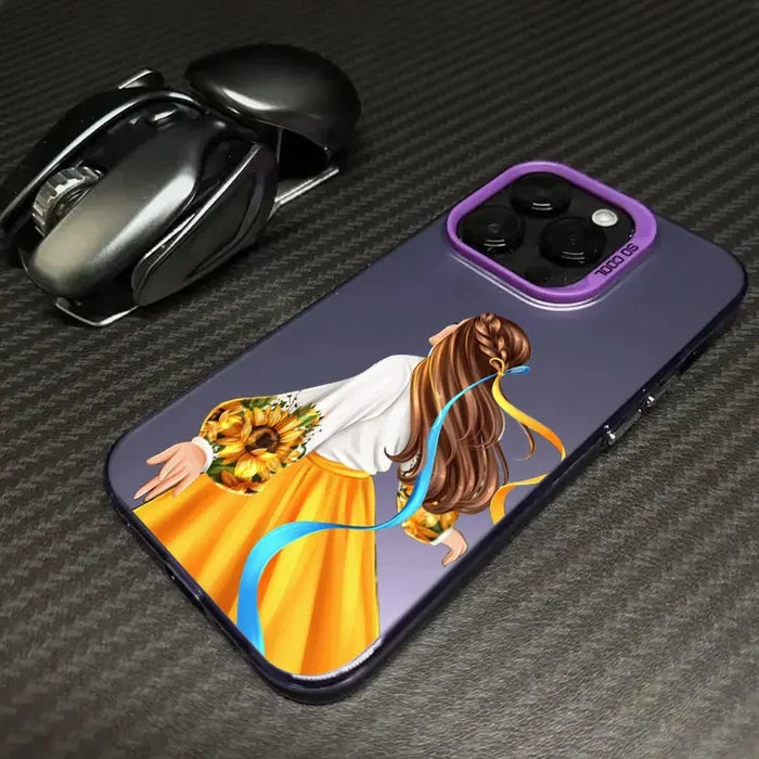 Ukraine Girl Sunflower Flag Coque Phone Case PhoneShells