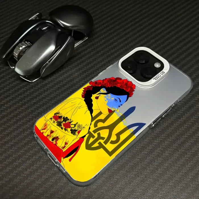 Ukraine Girl Sunflower Flag Coque Phone Case PhoneShells