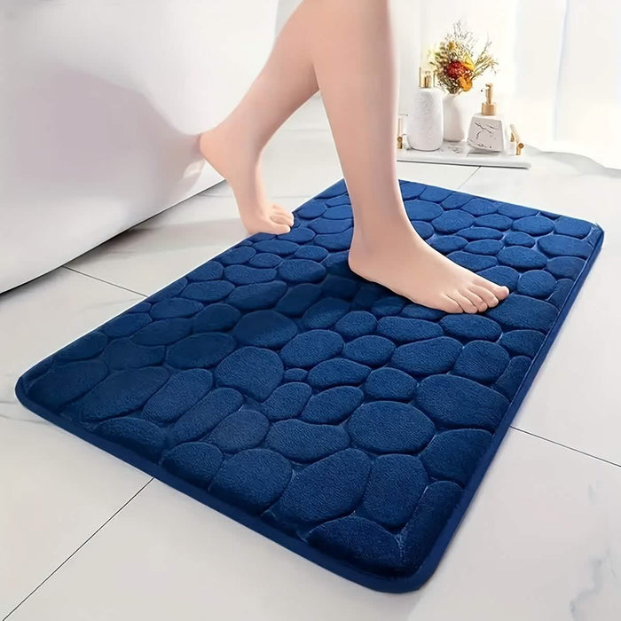 Ultra-Soft Memory Foam Bath Mat – Non-Slip, Absorbent (Gray Hexagon) DailySale