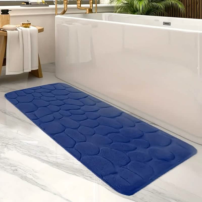 Ultra-Soft Memory Foam Bath Mat – Non-Slip, Absorbent (Gray Hexagon) DailySale