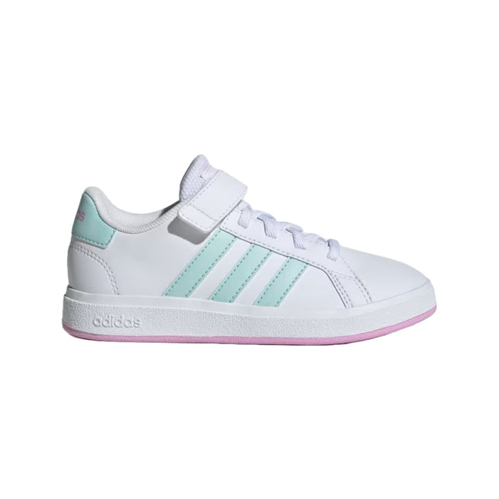 adidas Unisex Kid's Grand Court 2.0  Elastic Lace Shoes runnwalk
