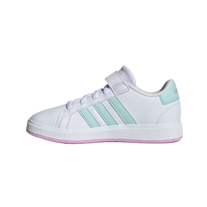 adidas Unisex Kid's Grand Court 2.0  Elastic Lace Shoes runnwalk