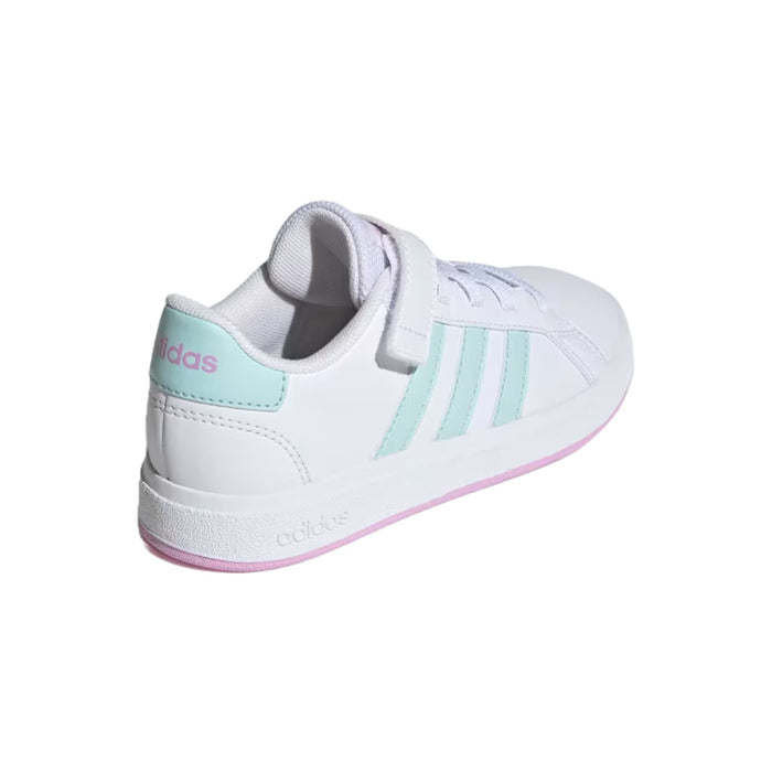 adidas Unisex Kid's Grand Court 2.0  Elastic Lace Shoes runnwalk