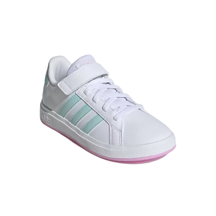 adidas Unisex Kid's Grand Court 2.0  Elastic Lace Shoes runnwalk