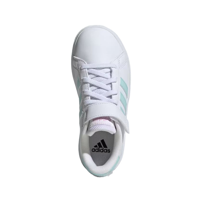 adidas Unisex Kid's Grand Court 2.0  Elastic Lace Shoes runnwalk