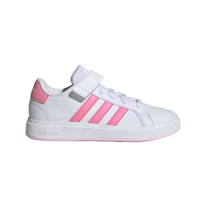 adidas Unisex Kid's Grand Court 2.0  Elastic Lace Shoes runnwalk