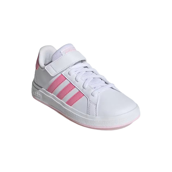 adidas Unisex Kid's Grand Court 2.0  Elastic Lace Shoes runnwalk