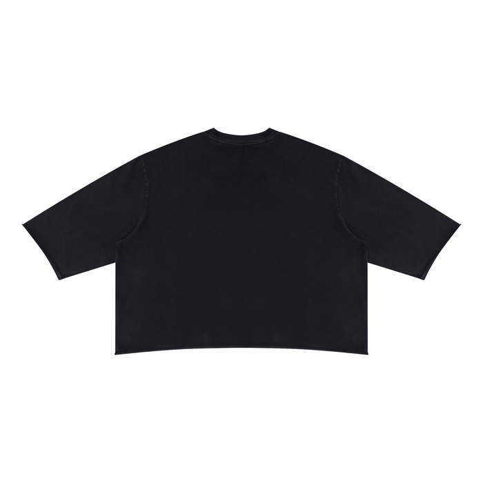 Unisex Mineral Wash Raw Hem Boxy T-Shirt