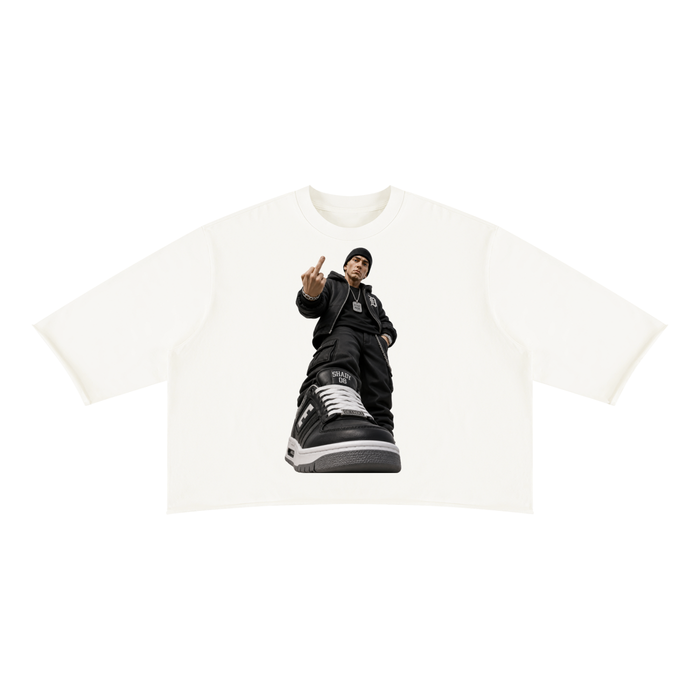 Unisex Mineral Wash Raw Hem Boxy T-Shirt