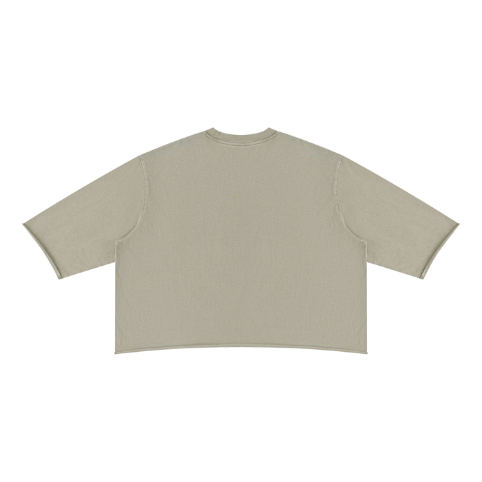 Unisex Mineral Wash Raw Hem Boxy T-Shirt