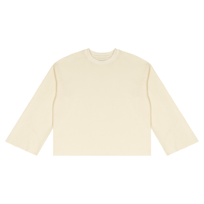 Unisex Waffle Raw Edge T-Shirt