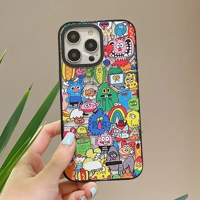 Upgrade Acrylic Border Monsters Angel Bear Phone Case PhoneShells