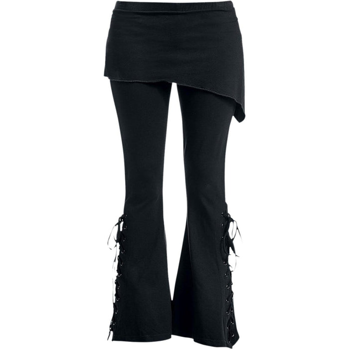 URBAN FASHION - 2in1 Boot-Cut Leggings with Micro Slant Skirt Spiral USA