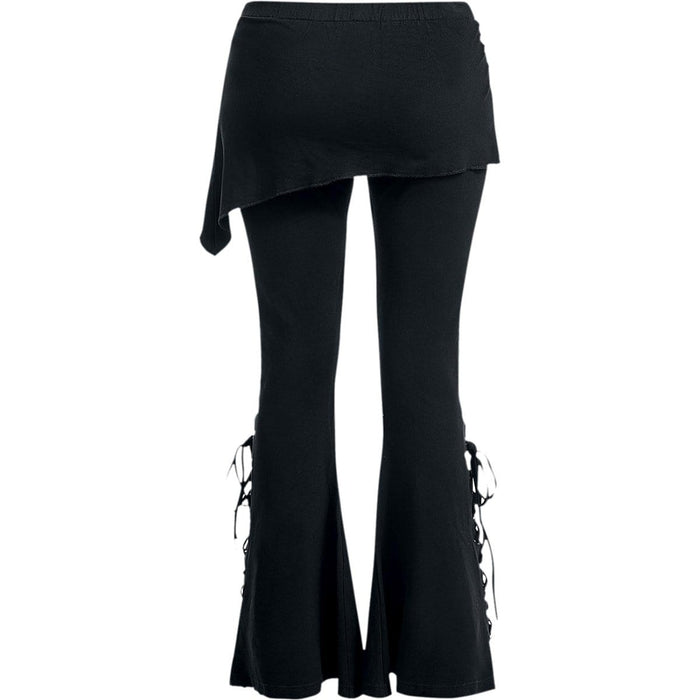 URBAN FASHION - 2in1 Boot-Cut Leggings with Micro Slant Skirt Spiral USA