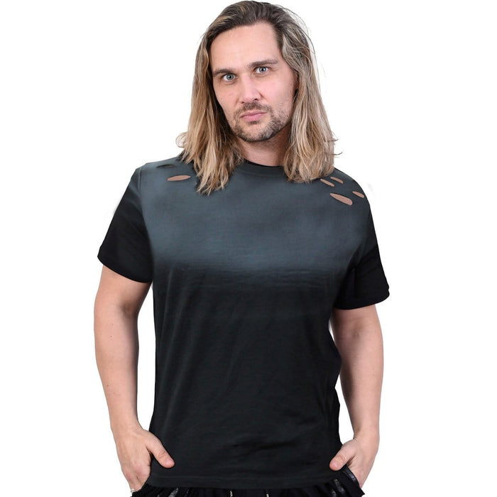 URBAN FASHION - Distressed Spray On T-Shirt Spiral USA