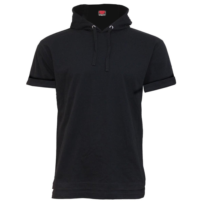 URBAN FASHION - Fine Cotton T-shirt Hoody Black Spiral USA