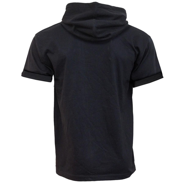 URBAN FASHION - Fine Cotton T-shirt Hoody Black Spiral USA
