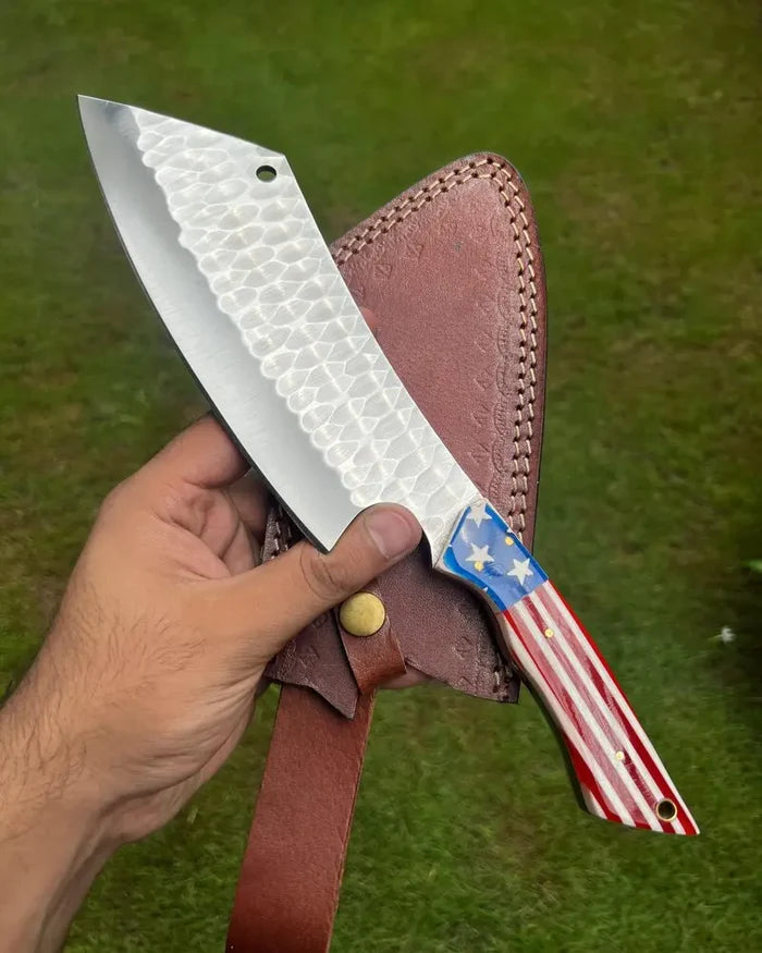 USA Flag  Meat Cleaver/Chopper knife cskforged