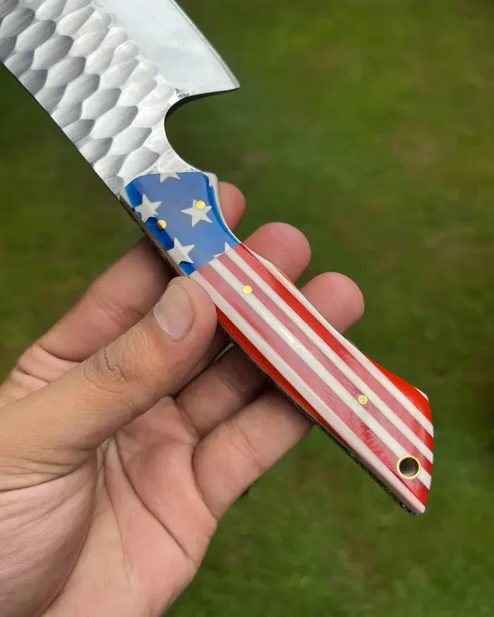 USA Flag  Meat Cleaver/Chopper knife cskforged