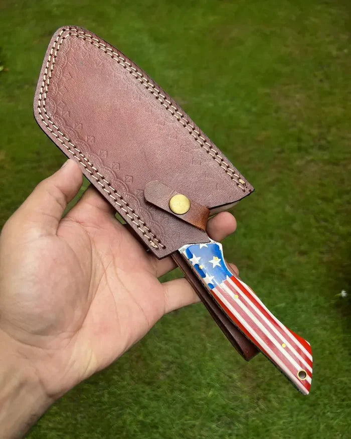 USA Flag  Meat Cleaver/Chopper knife cskforged