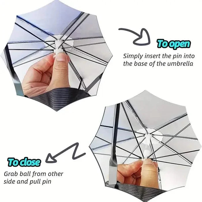 UV Protection Umbrella Hat – Elastic, Camping, Fishing & Outdoor Activities DailySale