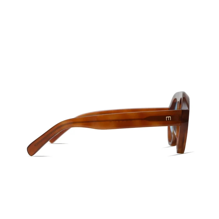 Val Sunglasses (Light Brown Tortoise + Blue Lens)