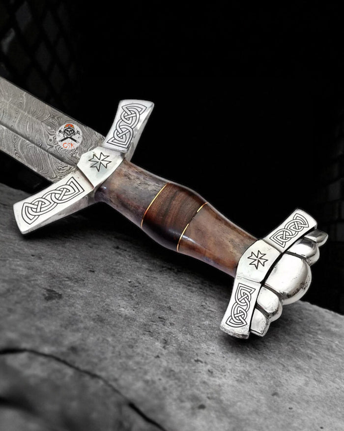 VALHALLA RISING DAMASCUS STEEL SWORD-HAND FORGED NORSE INSPIRED VIKING STYLE cskforged