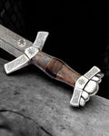 VALHALLA RISING DAMASCUS STEEL SWORD-HAND FORGED NORSE INSPIRED VIKING STYLE cskforged