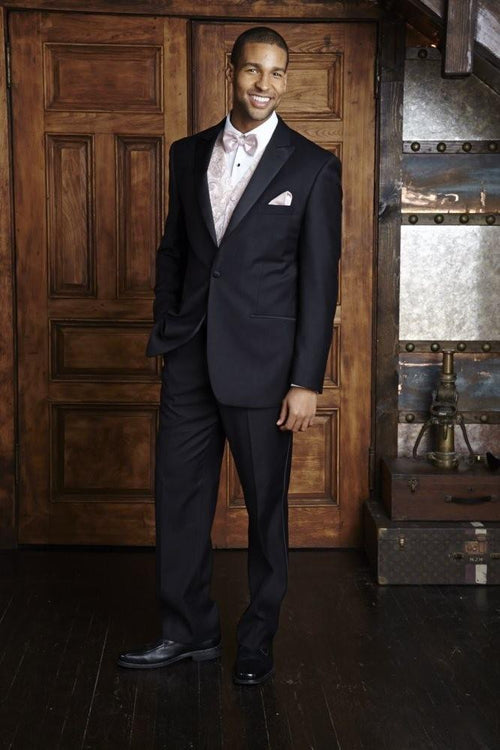 "Vienna" Black Tuxedo Jacket Peak (Separates) Tux-USA