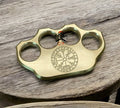 Viking Brass Knuckle Norse Vegvisir Compass Engraved Collectible Gift cskforged