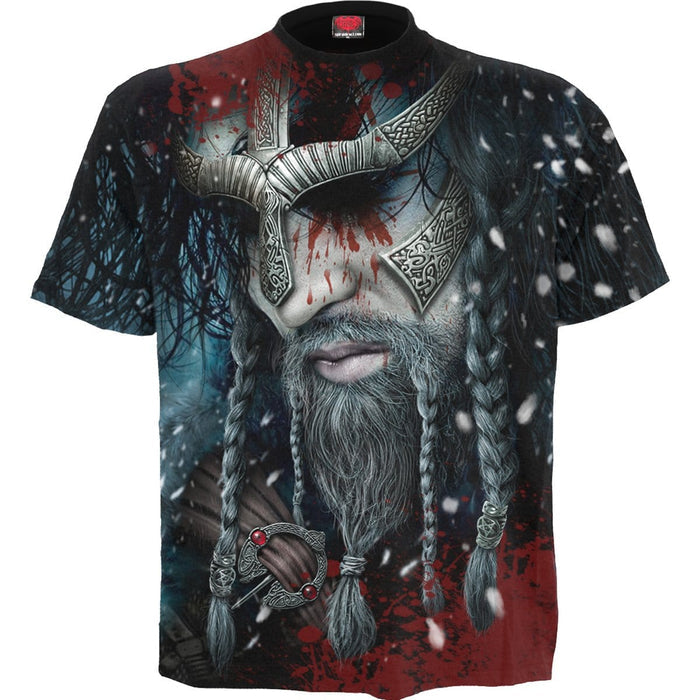 VIKING WRAP - Allover T-Shirt Black Spiral USA