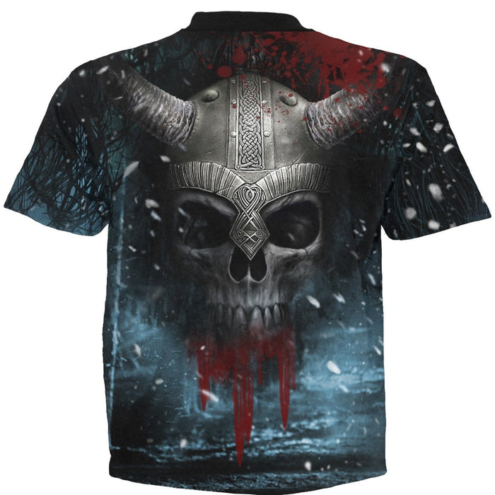 VIKING WRAP - Allover T-Shirt Black Spiral USA
