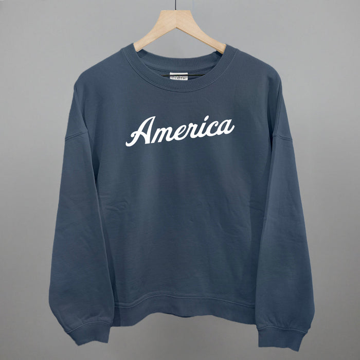 Oversized Boxy Crew / Vintage Navy / S