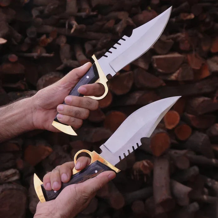 Walking Dead Knife Daryl Finger Guard Knife With Brass cskforged
