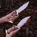 Walking Dead Knife Daryl Finger Guard Knife With Brass cskforged