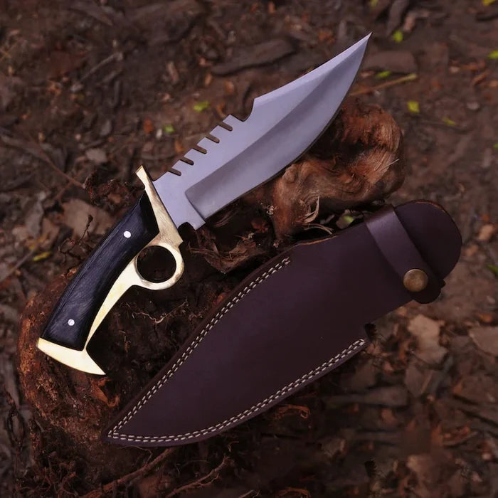Walking Dead Knife Daryl Finger Guard Knife With Brass cskforged